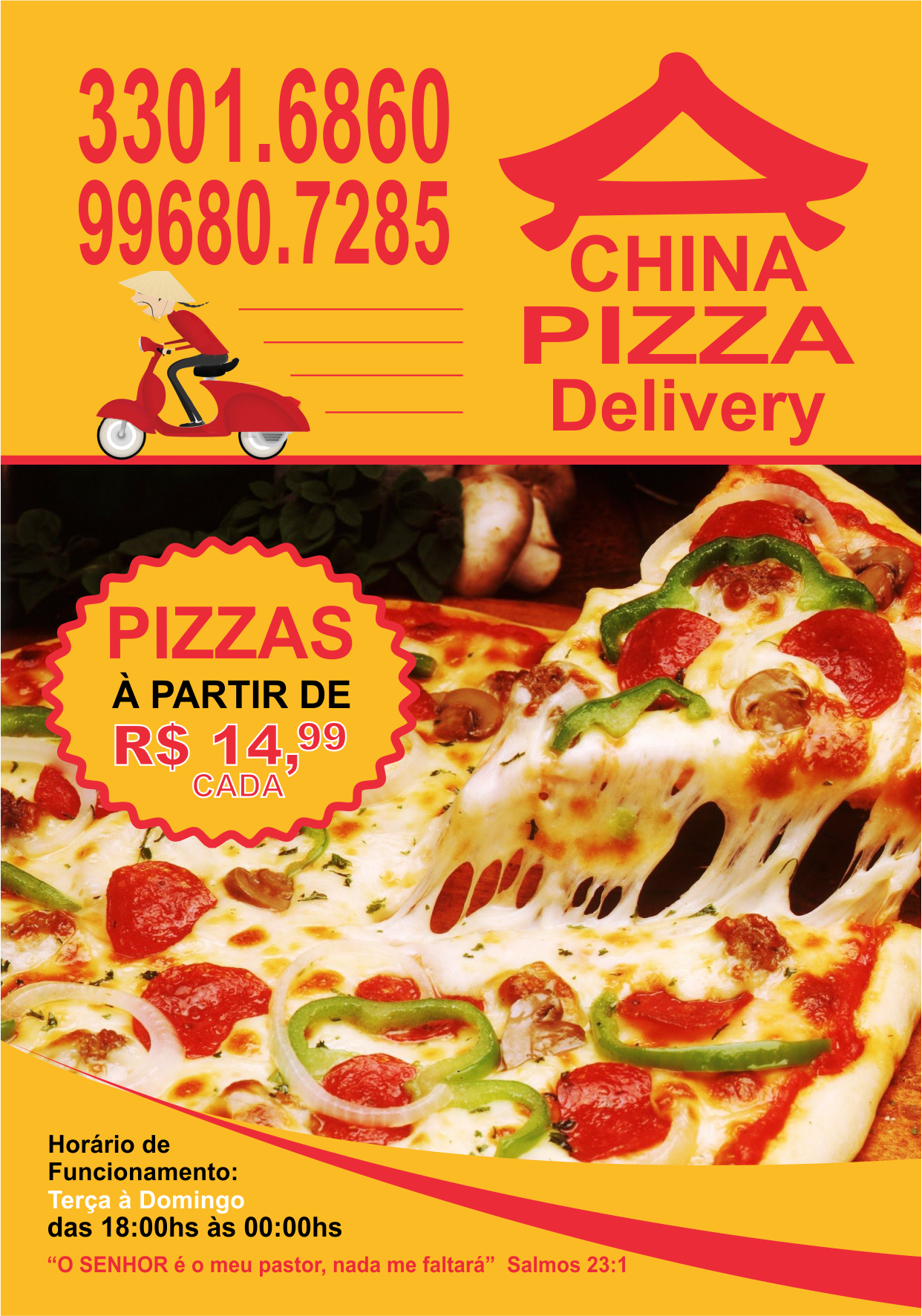 Panfleto - China Pizza